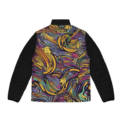 Pop Art Flow Men's Puffer Jacket