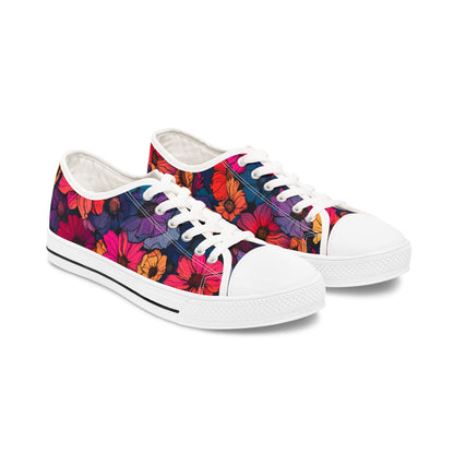 Tropical Flowers Women's Low Top Sneakers