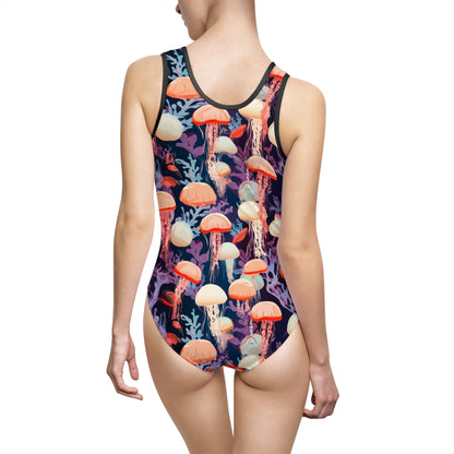 Ocean Glow Jellyfish One-Piece Swimsuit