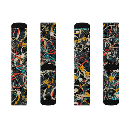 Pollock-Inspired Sublimation Socks