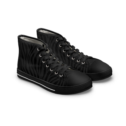 Midnight Stripes Sneakers Women's High Top Sneakers