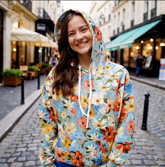 Vintage Flowers Unisex Pullover Hoodie