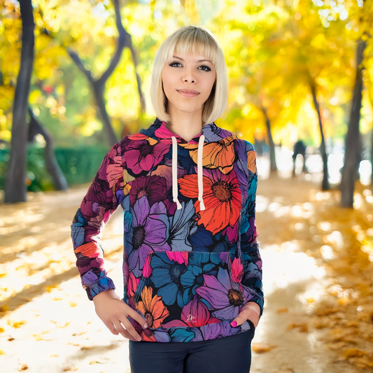 Vivid Blossom Unisex Pullover Hoodie